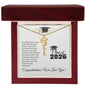 Graduation Cap Name Necklace by Someone Said Gift with personalized name and gold chain in gift box