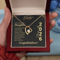 Heart Forever Love Necklace gold heart pendant with diamond in gift box for daughter graduation
