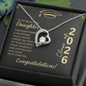 Heart Forever Love Necklace from Someone Said Gift with silver heart pendant and clear stone in gift box for daughter