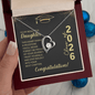 Someone Said Gift heart Forever Love Necklace with heart pendant and crystal in a graduation gift box