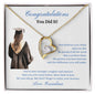Gift for daughter Necklace by Someone Said Gift with gold heart pendant and inspiring graduation message