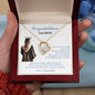 Gift for daughter Necklace by Someone Said Gift with gold heart pendant and clear stone in red box