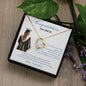 Gift for daughter Necklace with heart pendant and clear stone in gold, presented in a congratulations gift box