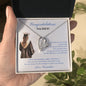 Gift for daughter Necklace with heart pendant in silver presented in a congratulations graduation box
