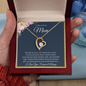 ShineOn Fulfillment to my amazing mom necklace gold heart pendant with solitaire stone in gift box