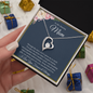 ShineOn Fulfillment to my amazing mom necklace heart pendant with single crystal on floral presentation card in gift box
