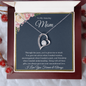 ShineOn Fulfillment heart pendant in gift box on floral card with message and to my amazing mom necklace