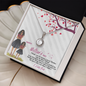 ShineOn Fulfillment personalized mom necklace in gift box with round halo pendant and Mothers Day card