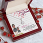 ShineOn Fulfillment personalized mom necklace in red gift box with round pendant and Mothers Day card