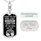 Someone Said Gift personalized dog tag keychain with thank you message valentine gift for a husband