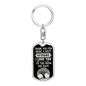 Someone Said Gift dog tag keychain valentine gift for a husband with love message and tree design
