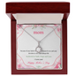 ShineOn Fulfillment personalized eternal hope necklace silver halo pendant on chain in red gift box with mom card
