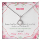 ShineOn Fulfillment personalized eternal hope necklace on floral Mom gift card with round halo pendant