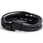 Black leather bracelet with magnetic clasp by Someone Said Gift gift idea for a dad