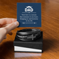 Someone Said Gift black leather bracelet with cross for a gift idea for a dad in a black box