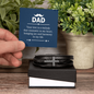 Someone Said Gift black leather bracelet with cross design gift idea for a dad displayed with a heartfelt message card