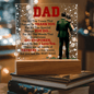 Someone Said Gift acrylic plaque with heartfelt Dad appreciation message and illustration on wooden base