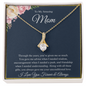 ShineOn Fulfillment gold pendant necklace with crystal in gift box for mom alluring beauty necklace to my amazing mom