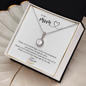 ShineOn Fulfillment personalized mom necklace silver halo pendant with sparkly stone on chain in gift box