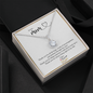 ShineOn Fulfillment personalized mom necklace silver round crystal pendant on chain in gift box with card
