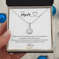 ShineOn Fulfillment personalized mom necklace silver halo pendant with CZ in gift box and To My Mom card