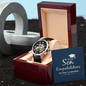 Someone Said Gift mechanical watch in wooden box with gift ideas graduation card for sons