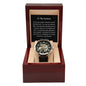 ShineOn Fulfillment men's a watch with skeleton dial and leather strap in elegant wooden gift box