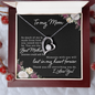 ShineOn Fulfillment best mother gift necklace with message card heart pendant on silver chain in burgundy box