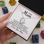 ShineOn Fulfillment personalized mom necklace with message card heart pendant in gift box for mom