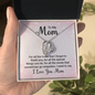 ShineOn Fulfillment personalized mom necklace with message card heart pendant on silver chain in gift box