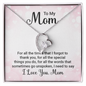 ShineOn Fulfillment personalized mom necklace with message card heart pendant and sparkling cubic zirconia in gift box