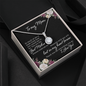 personalized mother necklace silver halo pendant with cubic zirconia in floral gift box with sentimental card
