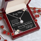 ShineOn Fulfillment personalized mother necklace silver round pendant in red gift box with floral message card