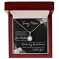 ShineOn Fulfillment personalized mother necklace round crystal pendant on chain in red gift box with message card