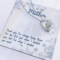 ShineOn Fulfillment silver heart pendant with central crystal on To My Mother card personalized forever love necklace