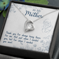 ShineOn Fulfillment personalized forever love necklace heart pendant with central crystal and gift card for mother