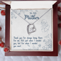 ShineOn Fulfillment personalized forever love necklace heart pendant with crystal displayed in a To My Mother gift box