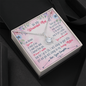 ShineOn Fulfillment personalized mom necklace with message card silver halo pendant in floral gift box