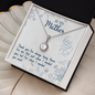 personalized eternal hope necklace silver halo pendant on chain in gift box with To My Mother card