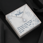 ShineOn Fulfillment personalized eternal hope necklace in silver with halo pendant displayed in To My Mother gift box