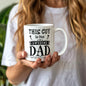 White mug with This Guy Is One Awesome Dad text perfect gift idea for a dad from Someone Said Gift