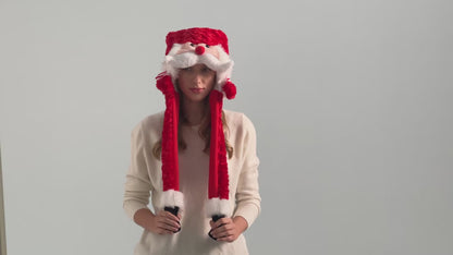 Santa’s Newest Hat - Festive Furry Snowman Hat with Moving Ears - Perfect for Christmas Parties and Role-Play