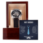 Sentimental value where to watch mechanical wristwatch in wood box with My Hero Father's Day card