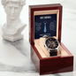Sentimental value where to watch automatic wristwatch in wooden gift box with Father's Day message