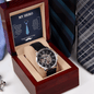 Someone Said Gift watch with sentimental value where to watch displayed in wooden gift box for Father's Day