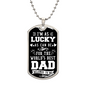 Someone Said Gift dog tag necklace with world's best dad design gift idea for a dad