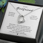 Gift for Girlfriend Forever Necklace with heart pendant and crystal in a keepsake box