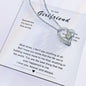 Gift for Girlfriend Forever Necklace heart pendant with sparkling stone on message card from ShineOn Fulfillment