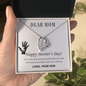Gift for Mom Necklace from Someone Said Gift silver heart pendant with clear stone in gift box