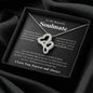 Soulmate Gift Heart-to-heart Necklace silver pendant with intertwined hearts in a black gift box